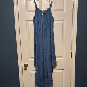 Blue Sleeveless Jumpsuit